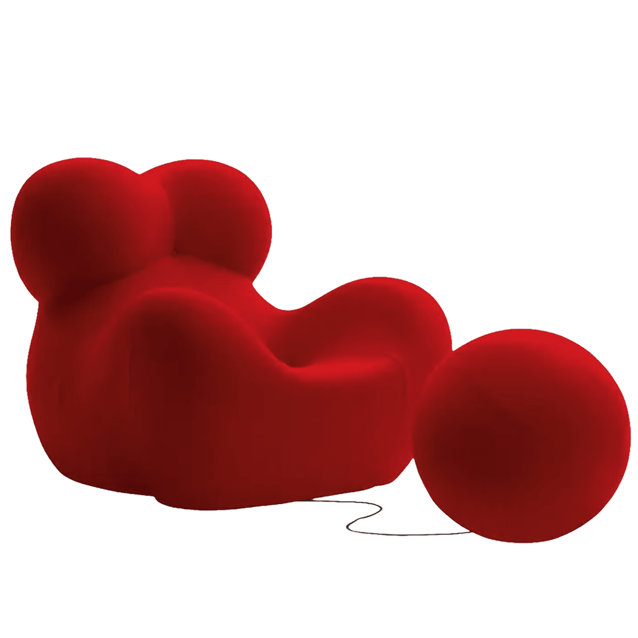 Ghế Up 2000 Armchair, hiệu B&B ITALIA, model UP5_6, kích thước 120x130x103 cm, bọc vải Soara 06 Red Jersey 700