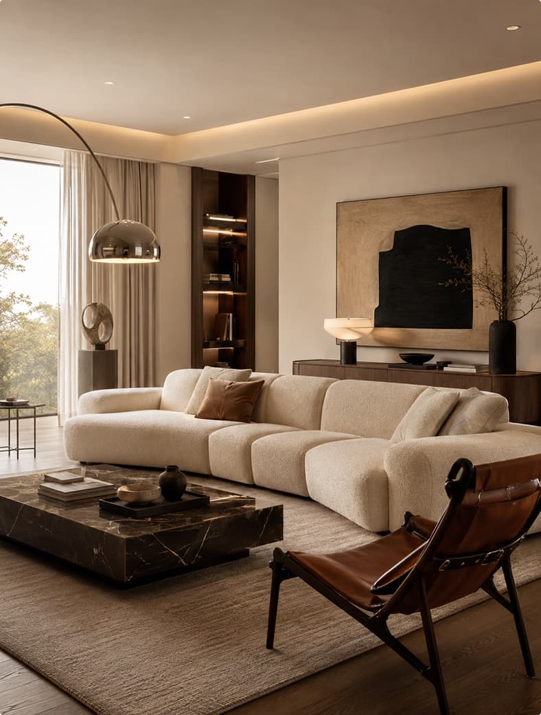 Decorative lighting in a nanoHome interior