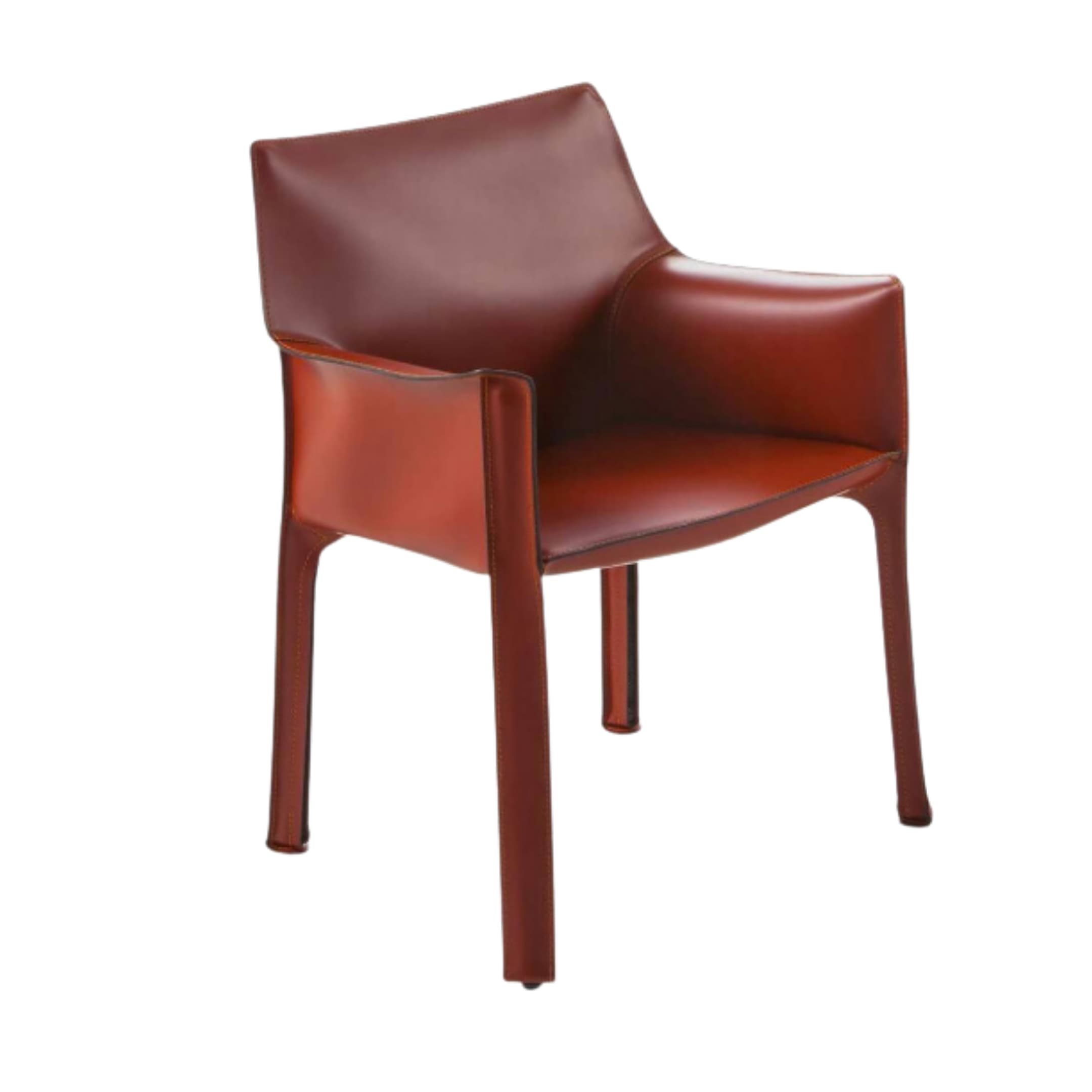 CAB 413 STANDARD Armchair, W620 x D520 x H820 mm, Bordeaux Red Plus Saddle Leather
