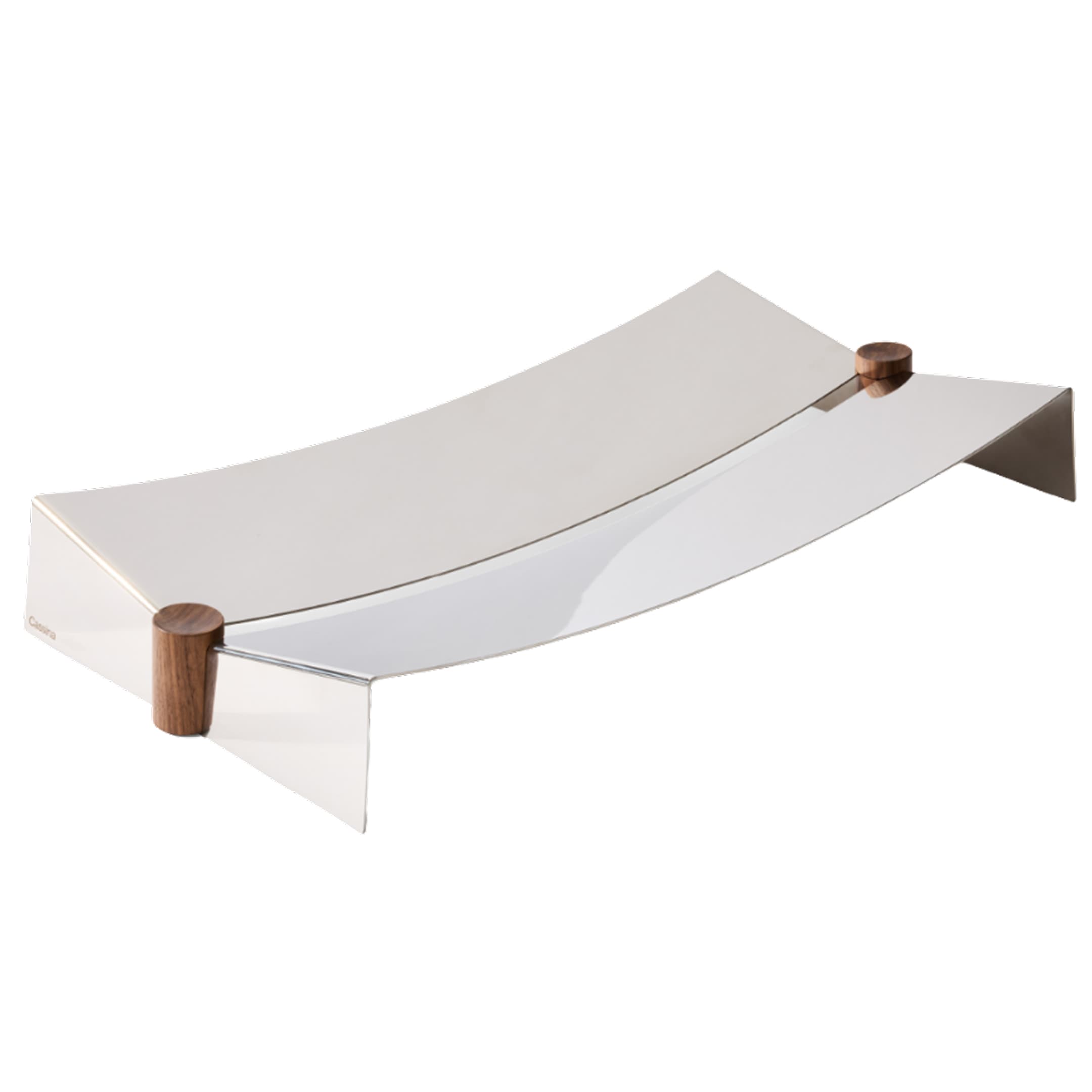 Khay Glyntea, hiệu Cassina, model 175 N1, kích thước 56x25 cm, bằng kim loại và Canaletto walnut