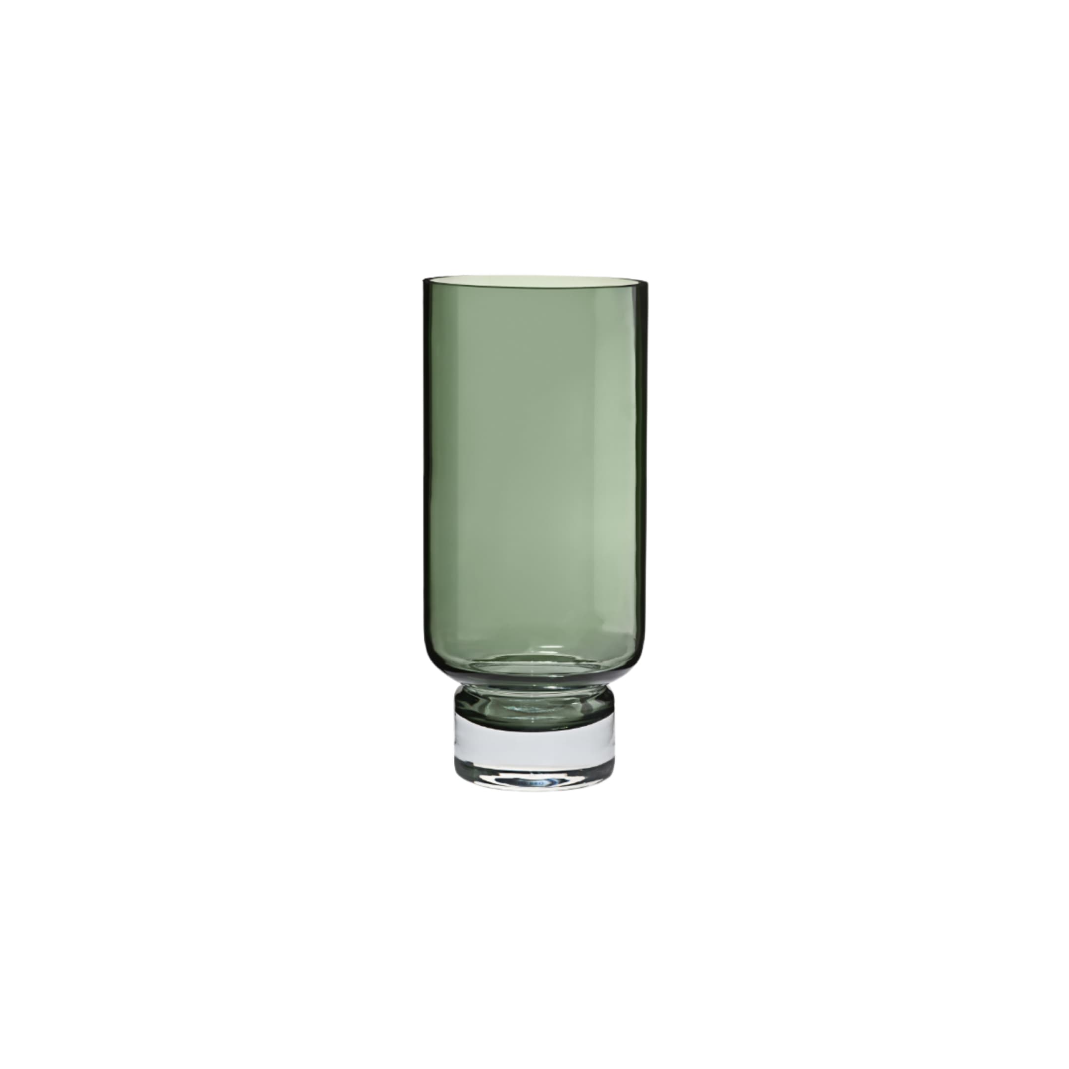 Bộ bình hoa Clessidra, hiệu Cassina, model 8KRKA3030219, kích thước Ø13.6x30 cm, gồm 2 bình thủy tinh thổi, màu green