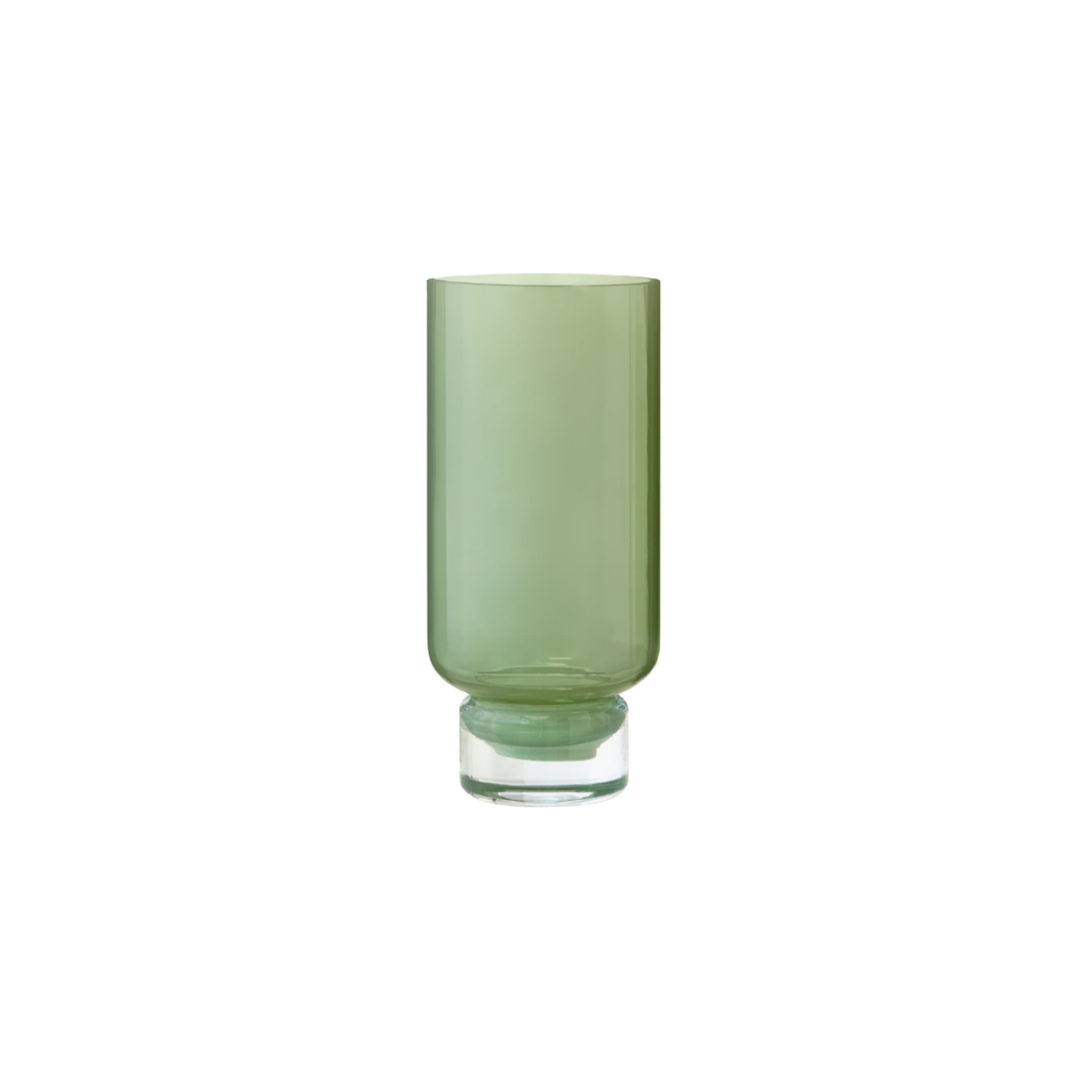 Bộ bình hoa Clessidra, hiệu Cassina, model 8KRKA3030229, kích thước Ø13.6x30 cm, gồm 2 bình thủy tinh thổi, màu layered green