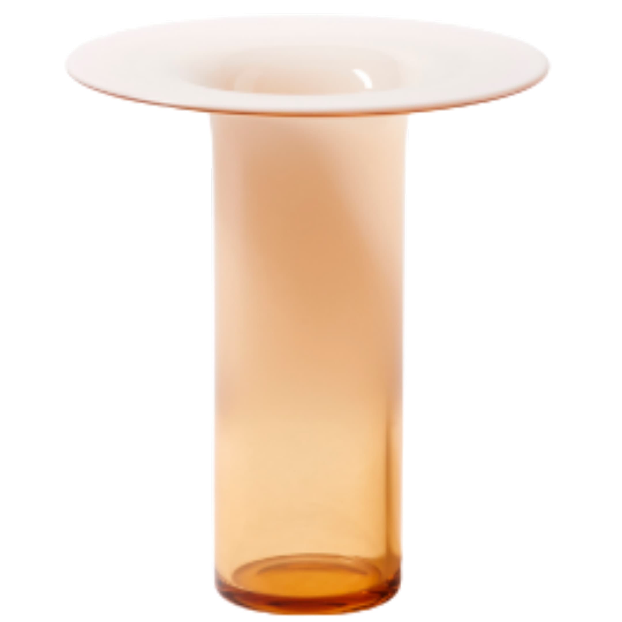 Bình hoa Silvan, hiệu Cassina, model 088 02, kích thước Ø24x25 cm, bằng thủy tinh Venice thổi, màu shaded pink