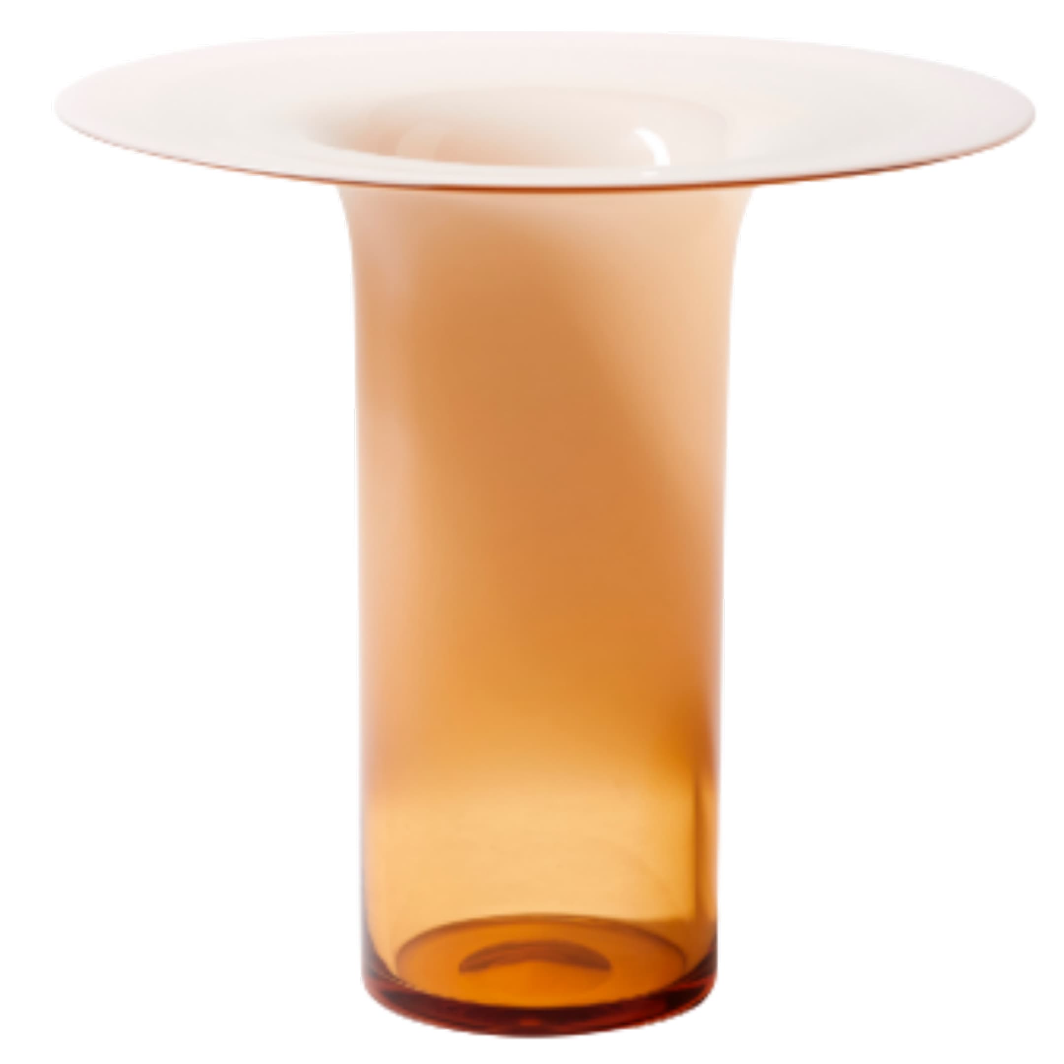 Bình hoa Silvan, hiệu Cassina, model 088 12, kích thước Ø37x38 cm, bằng thủy tinh Venice thổi, shaded pink