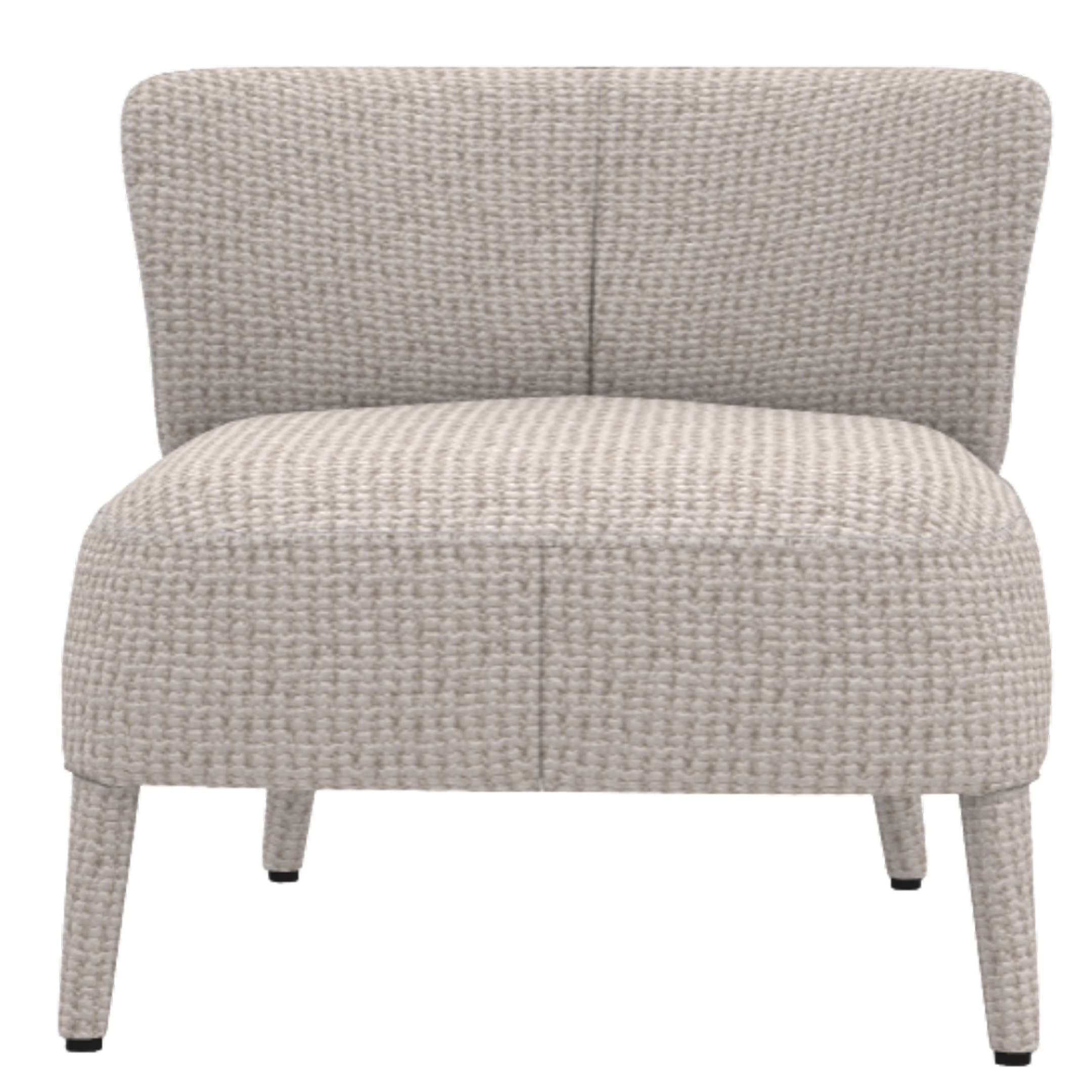 Ghế bành FEBO, model 2800T, hiệu Maxalto, kích thước 69x73x64 cm, bọc vải LILLE WHITE ROPE 120