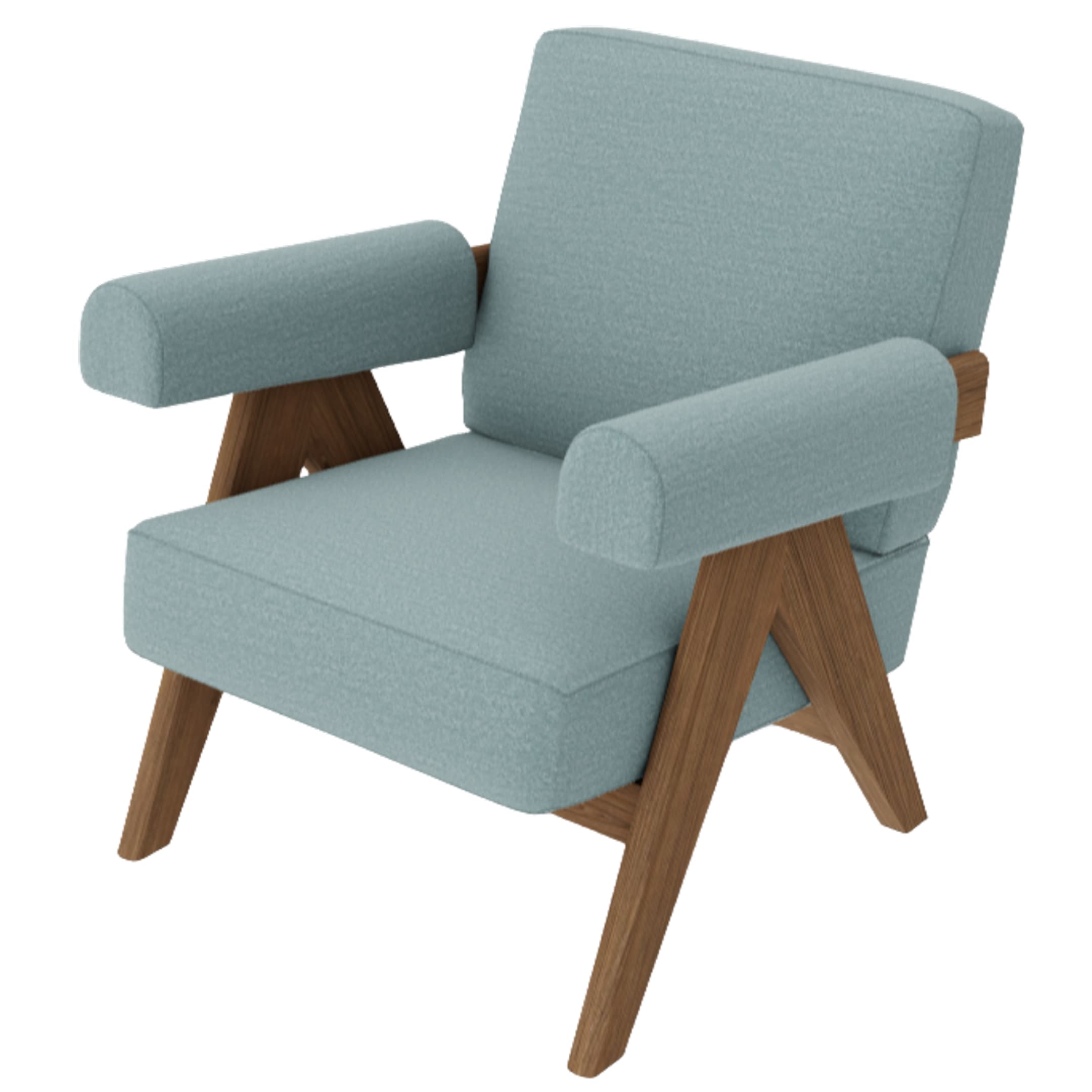 Ghế Capitol Complex Armchair, hiệu Cassina, model 05321000, kích thước 69x61x74 cm, bọc vải Osaka Carta da Zucchero 13O042