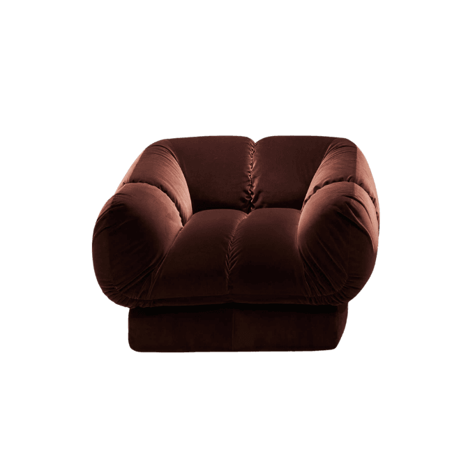 Ghế bành 4Ardys Armchair, hiệu Cassina, model 586 00 01, kích thước 100x85x70 cm, bọc da L682 ORTIGIA MARRONE