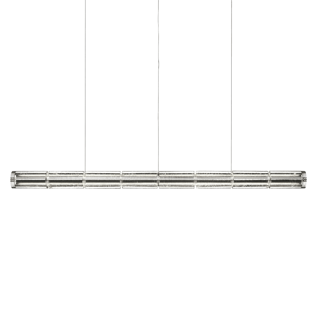 Đèn thả Luce Orizzontale S1, 103 x 103 x 1566 mm, Bằng thủy tinh, Nhôm, IP20