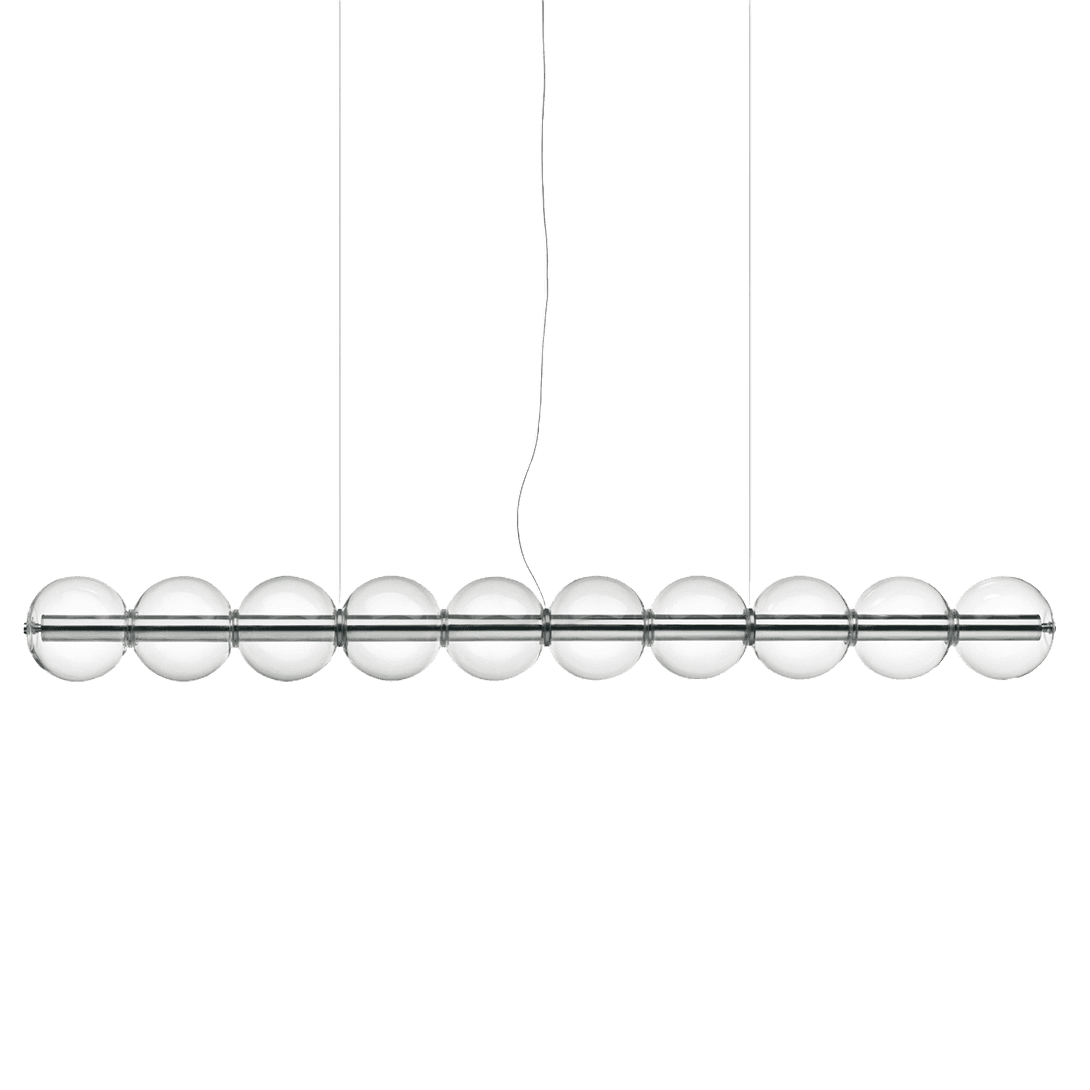 LUCE SFERICA S2 Pendant Light, 100x2072 mm, Glass, Aluminum