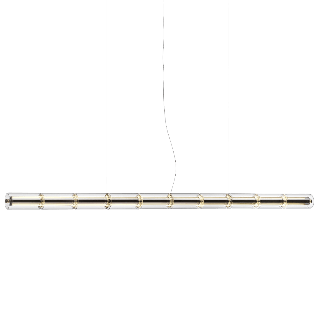 Đèn thả Luce Cilindrica S2, hiệu Flos, model F3774000, DI100 x L2072 mm, Bằng Thủy Tinh, Nhôm