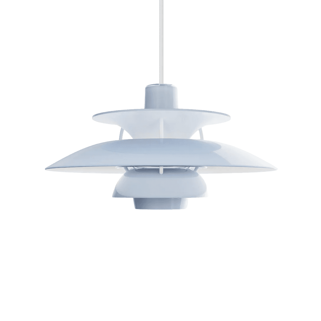 Đèn treo thả PH 5 320 PENDANT, hiệu Louis Poulsen, kích thước 320x320x175 mm, màu OPAL BLUE GREY
