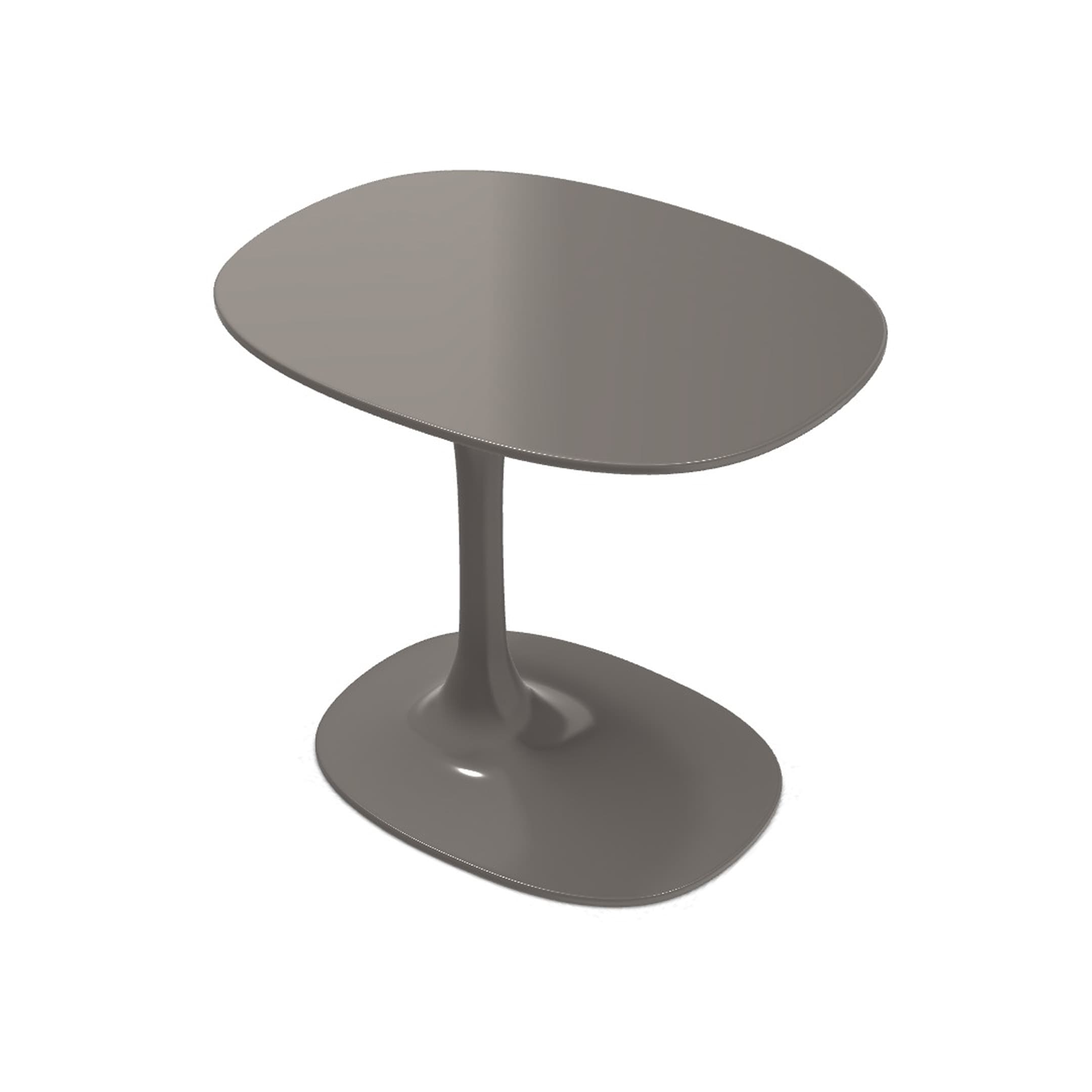 Bàn Awa, model AW58T, hiệu B&B Italia, kích thước 58x45x50.5 cm, Glossy Greige 2557L